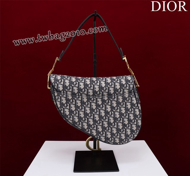 Dior专柜新款迪奥高仿原单长肩带大小号牛皮马鞍包手拎斜挎包 djfk1775